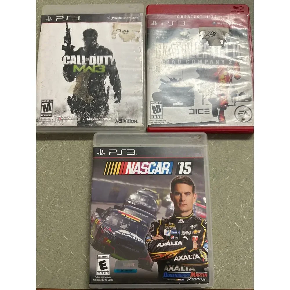 PlayStation 3 PS3 Game Lot – Call of Duty MW3, Battlefield Bad Company 2, NASCAR